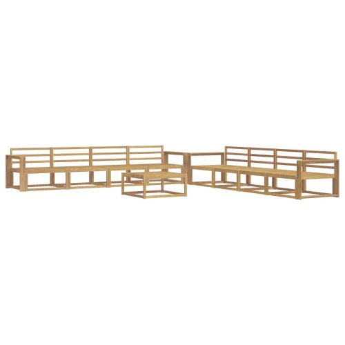 Комплект дивани за открито 9 pcs Бяло 79 x 79 x 37 см