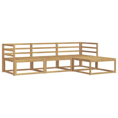 Комплект дивани за открито 4 pcs Бяло 245,5 x 162,5 x 73 см