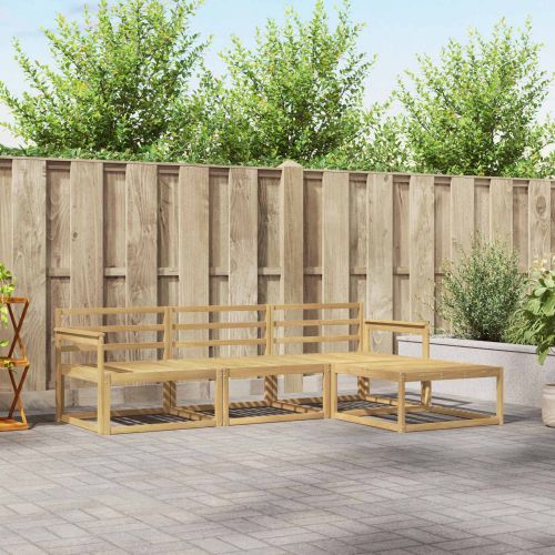Комплект дивани за открито 4 pcs Бяло 249,5 x 162,5 x 73 см