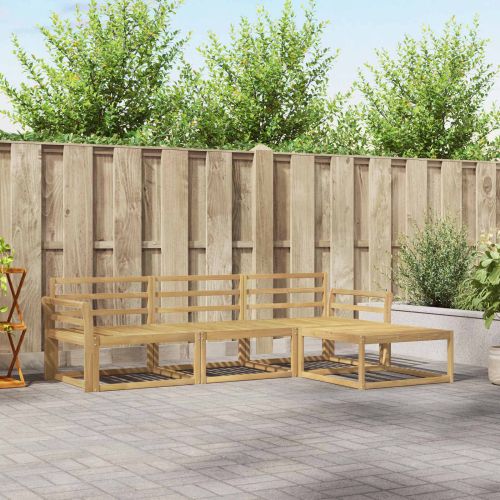 Комплект дивани за открито 4 pcs Бяло 254 x 162,5 x 73 см