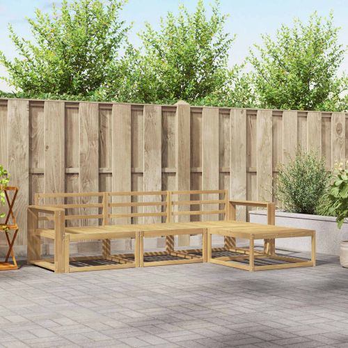 Комплект дивани за открито 4 pcs Бяло 257,5 x 162,5 x 73 см