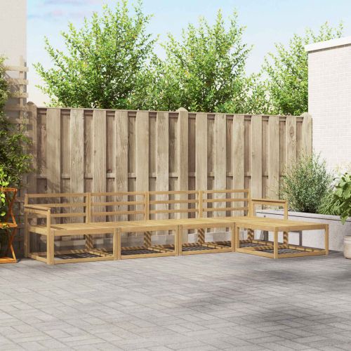 Комплект дивани за открито 5 pcs Бяло 329 x 162,5 x 73 см