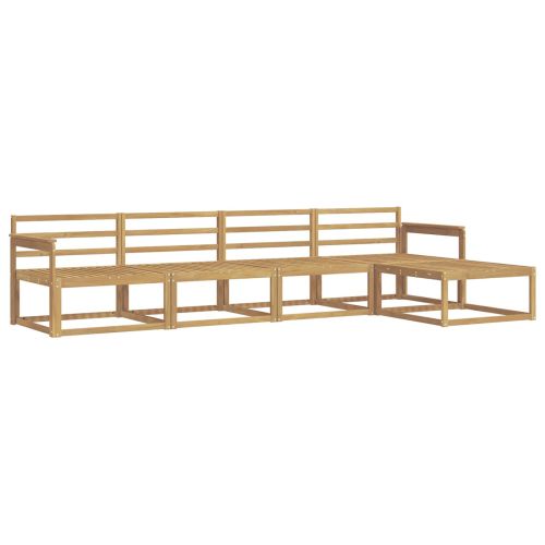 Комплект дивани за открито 5 pcs Бяло 329 x 162,5 x 73 см