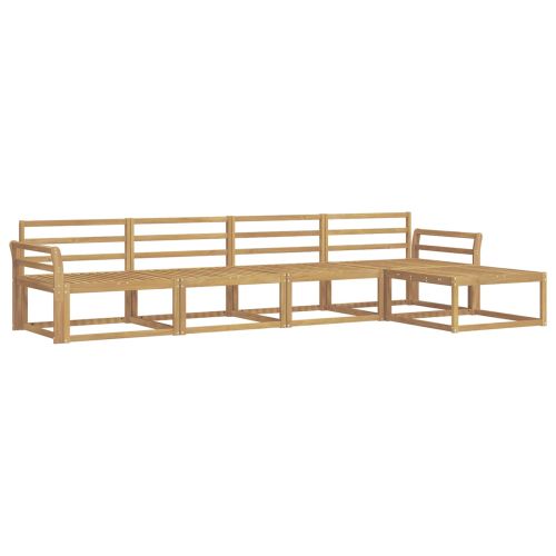 Комплект дивани за открито 5 pcs Бяло 333 x 162,5 x 73 см
