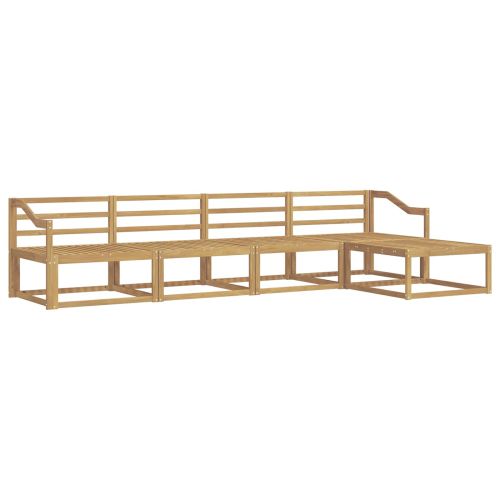 Комплект дивани за открито 5 pcs Бяло 325 x 162,5 x 73 см