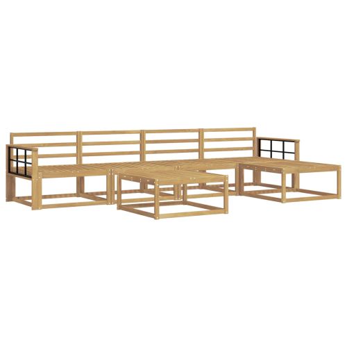 Комплект дивани за открито 6 pcs Бяло 79 x 79 x 37 см