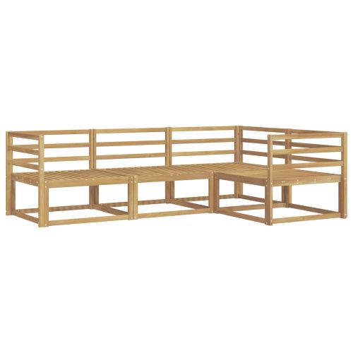 Комплект дивани за открито 4 pcs Бяло 245,5 x 166,5 x 73 см