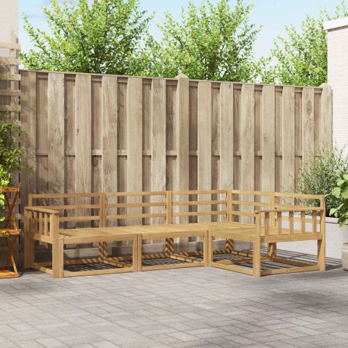 Комплект дивани за открито 4 pcs Бяло 247,5 x 168,5 x 73 см
