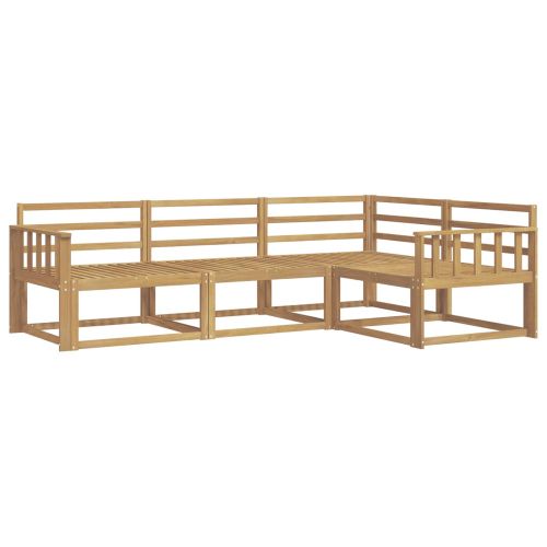 Комплект дивани за открито 4 pcs Бяло 247,5 x 168,5 x 73 см