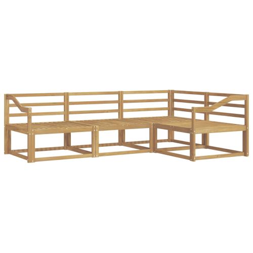 Комплект дивани за открито 4 pcs Бяло 245,5 x 166,5 x 73 см