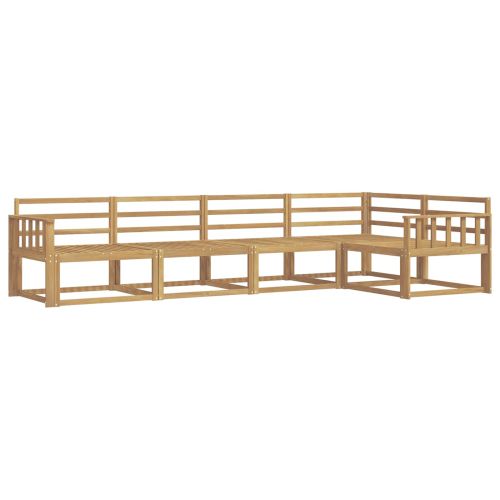 Комплект дивани за открито 5 pcs Бяло 327 x 168,5 x 73 см