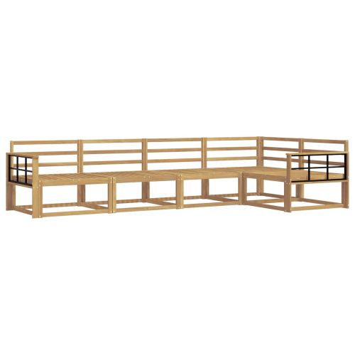 Комплект дивани за открито 5 pcs Бяло 327 x 168,5 x 73 см