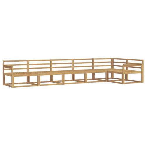 Комплект дивани за открито 6 pcs Бяло 406 x 168,5 x 73 см