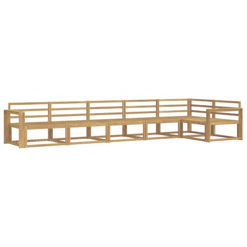 Комплект дивани за открито 6 pcs Бяло 410 x 172,5 x 73 см
