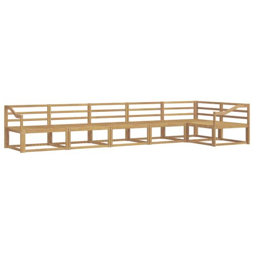 Комплект дивани за открито 6 pcs Бяло 404 x 166,5 x 73 см