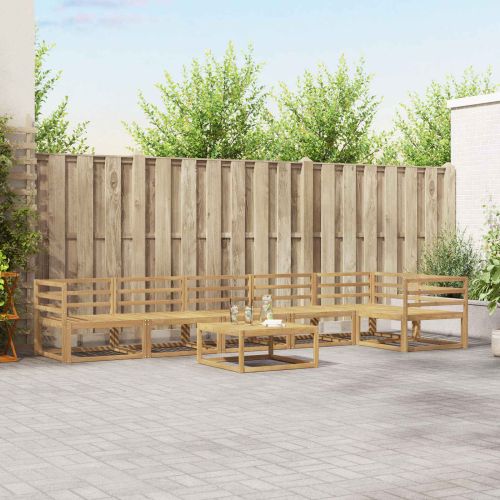 Комплект дивани за открито 7 pcs Бяло 79 x 79 x 37 см