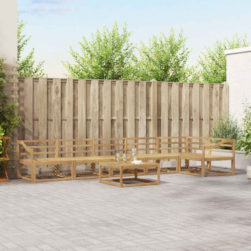 Комплект дивани за открито 7 pcs Бяло 79 x 79 x 37 см