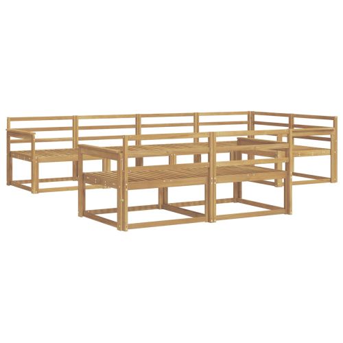 Комплект дивани за открито 8 pcs Бяло 327 x 168,5 x 73 см