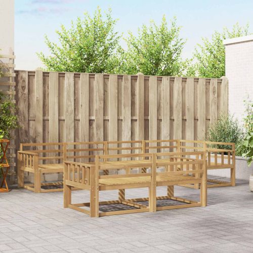Комплект дивани за открито 8 pcs Бяло 327 x 168,5 x 73 см