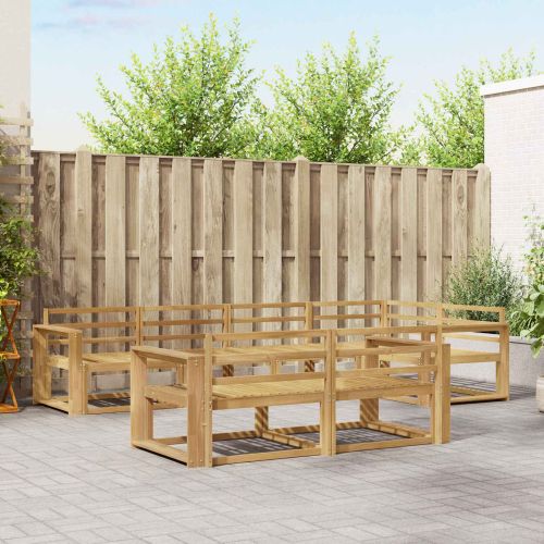 Комплект дивани за открито 8 pcs Бяло 331 x 172,5 x 73 см