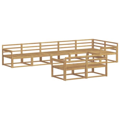 Комплект дивани за открито 8 pcs Бяло 406 x 168,5 x 73 см
