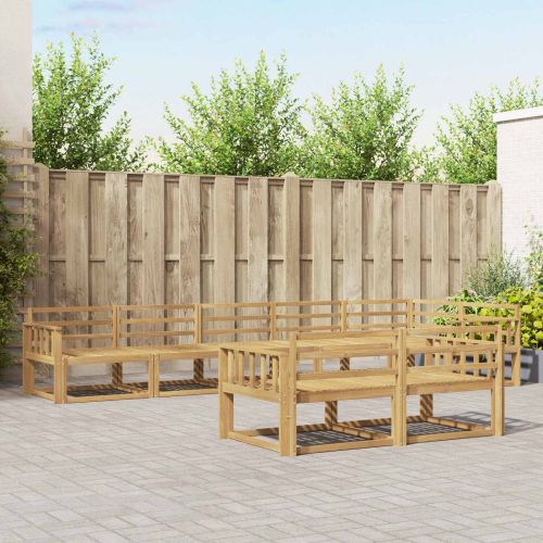 Комплект дивани за открито 8 pcs Бяло 406 x 168,5 x 73 см