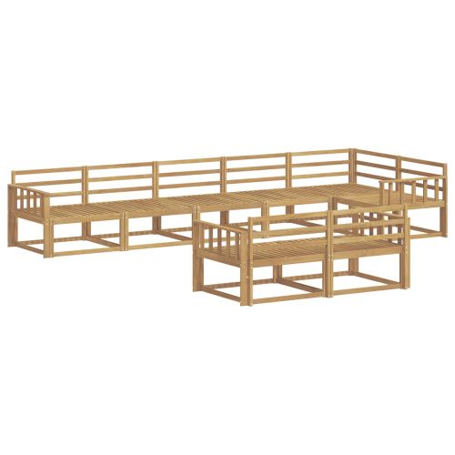 Комплект дивани за открито 8 pcs Бяло 406 x 168,5 x 73 см