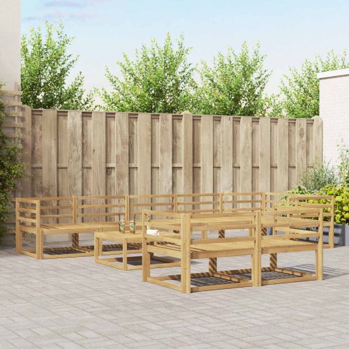Комплект дивани за открито 9 pcs Бяло 79 x 79 x 37 см