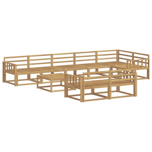 Комплект дивани за открито 9 pcs Бяло 79 x 79 x 37 см