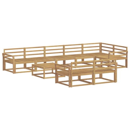 Комплект дивани за открито 9 pcs Бяло 79 x 79 x 37 см