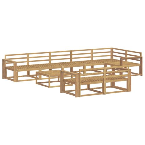 Комплект дивани за открито 9 pcs Бяло 79 x 79 x 37 см