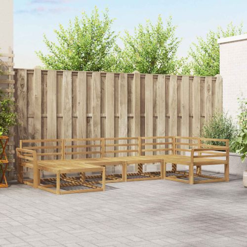 Комплект дивани за открито 6 pcs Бяло 329 x 170,5 x 73 см