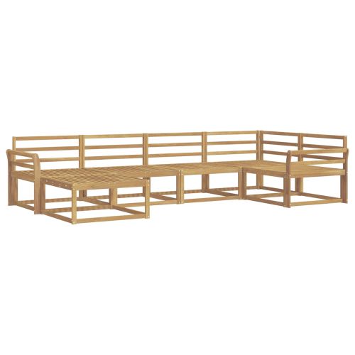 Комплект дивани за открито 6 pcs Бяло 329 x 170,5 x 73 см