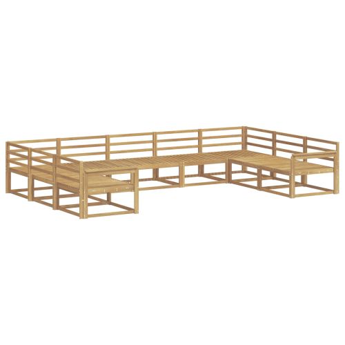 Комплект дивани за открито 9 pcs Бяло 404 x 247,5 x 73 см