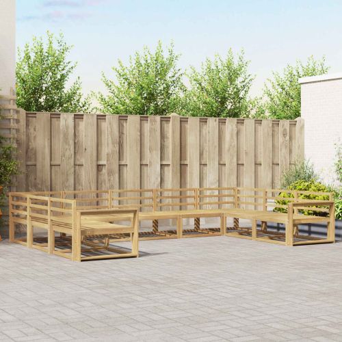 Комплект дивани за открито 9 pcs Бяло 404 x 251,5 x 73 см