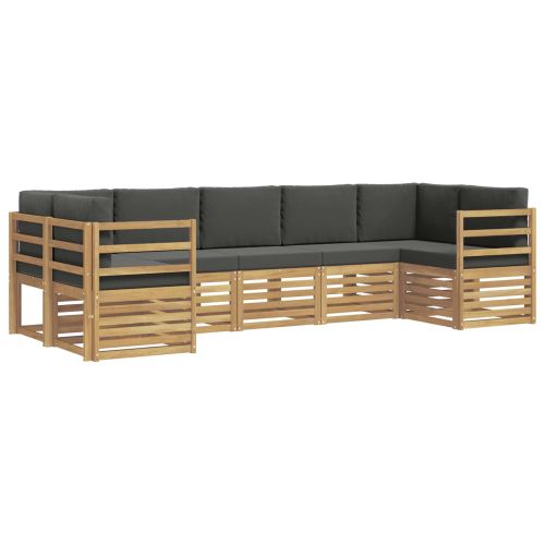 Комплект секционен диван 7 pcs Бяло и антрацит