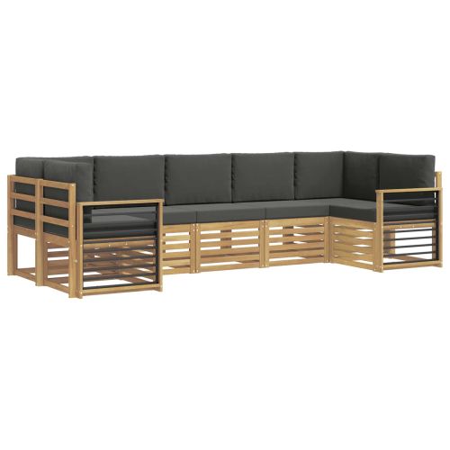 Комплект секционен диван 7 pcs Бяло и антрацит