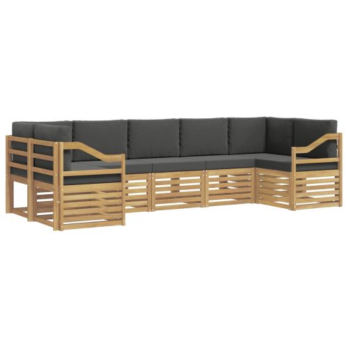 Комплект секционен диван 7 pcs Бяло и антрацит