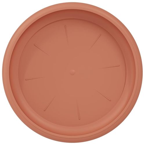 Кръгъл поднос за цветя 6 pcs Червено тухла Ø 14 x 2 см