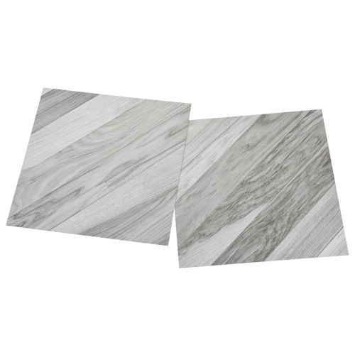 Самозалепващи дъски за настилка Сиви ивици 30,5 x 30,5 см