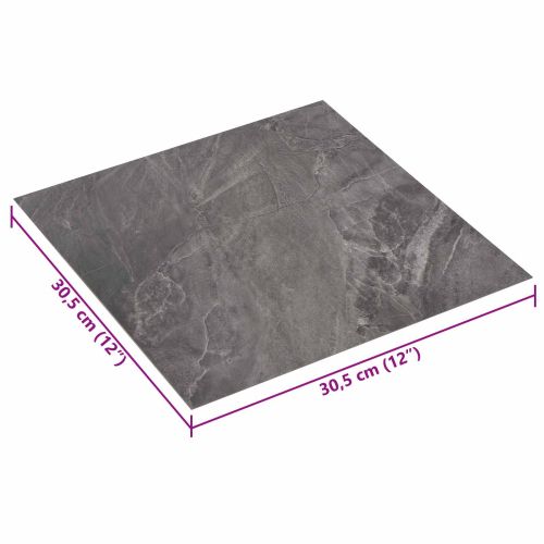 Самозалепващи дъски за настилка Черно 30,5 x 30,5 см 20 бр. ПВЦ