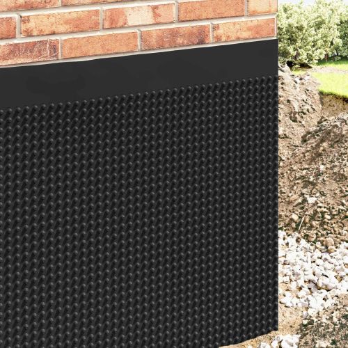 Оребрена дренажна плоча Черно 0,5 x 10 м HDPE