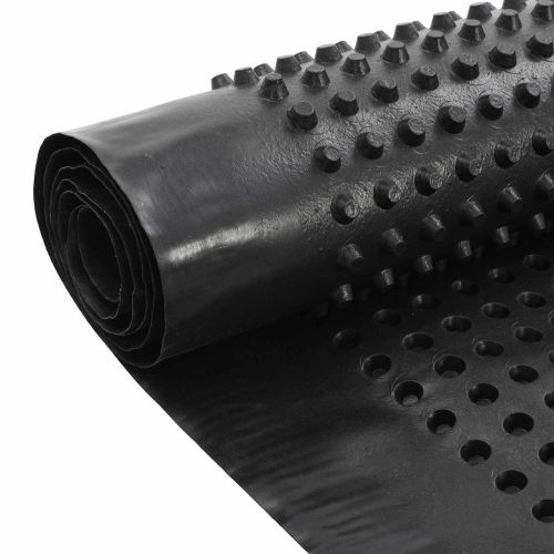 Оребрена дренажна плоча Черно 1 x 10 m HDPE