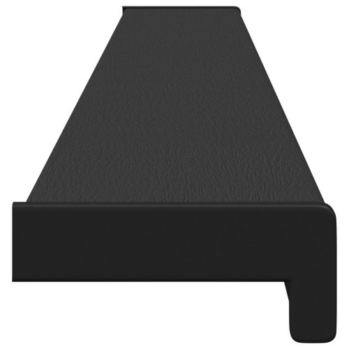 Перваз за прозорец Черен с дървесен фибър 160 x 10 x 4,5 см ПВЦ
