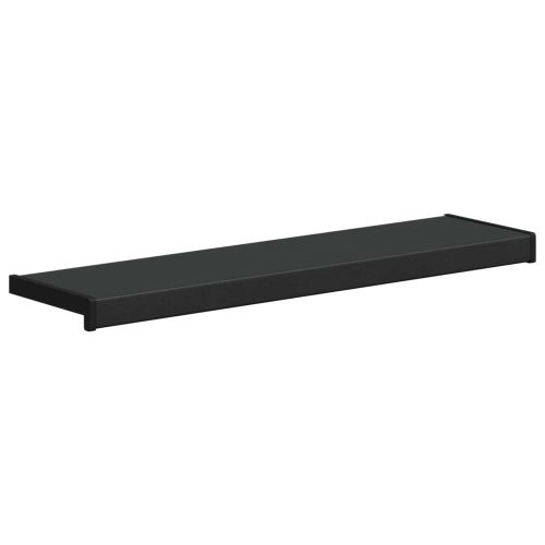 Перваз за прозорец Черен с дървесен фибър 60 x 25 x 4,5 см ПВЦ