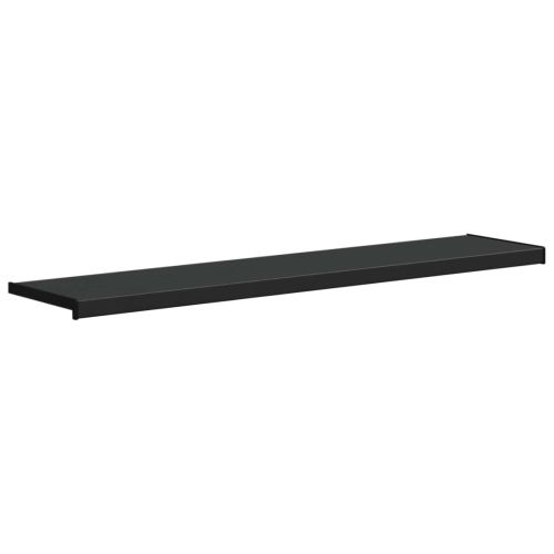 Перваз за прозорец Черен с дървесен фибър 140 x 30 x 4,5 см ПВЦ