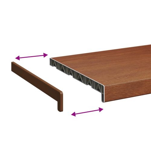 Перваз за прозорец Кафяво дърво 140 x 35 x 4,5 см ПВЦ