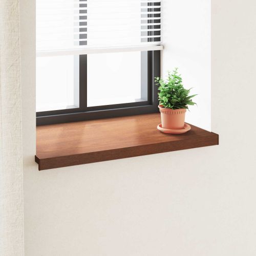 Перваз за прозорец Кафяво дърво 80 x 50 x 4,5 см ПВЦ