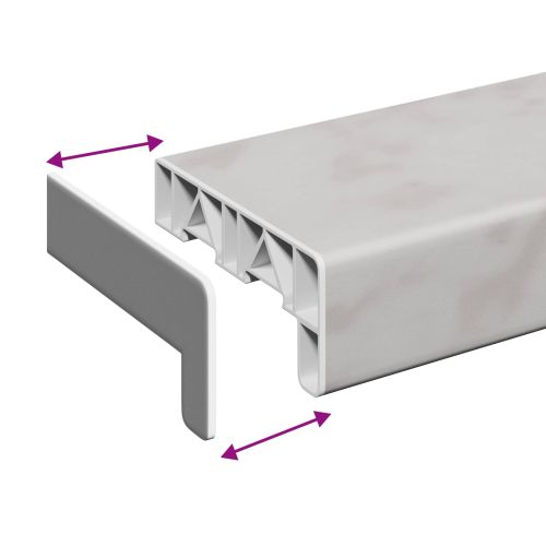 Перваз за прозорец Мраморна текстура 60 x 15 x 4,5 см ПВЦ