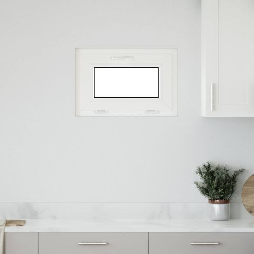 Прозорец за мазе RISOR 60 x 40 cm PVC и стъкло Бяло